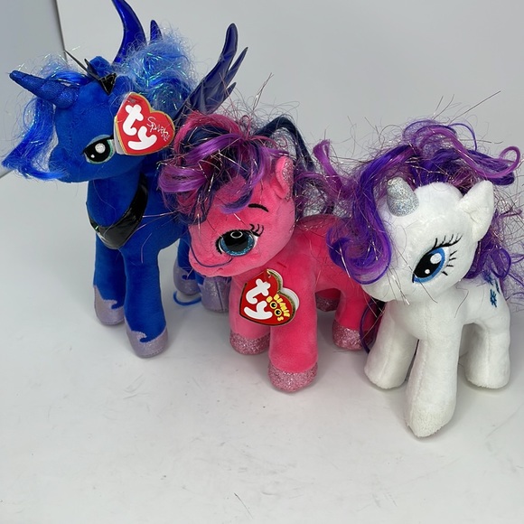 3 TY Beanie Babies My Little Pony Plush - Picture 17 of 17